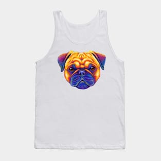 Colorful Rainbow Pug Dog Tank Top